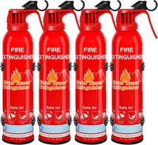 Fire Extinguisher for Home with Mount, 4 Pack Upgraded 8-In-1 Portable Fire Exti