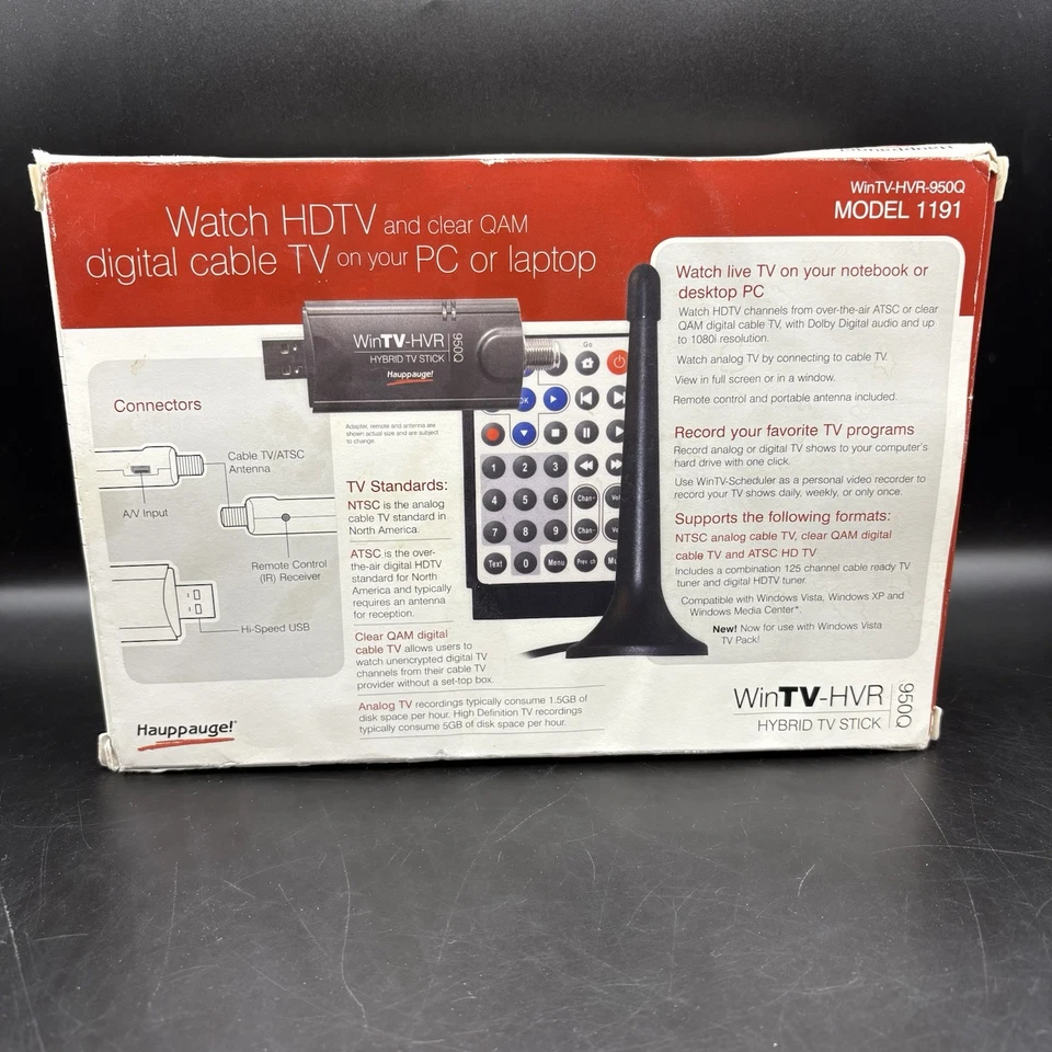 Hauppauge WinTV-HVR-950Q USB TV Tuner Hybrid TV Stick Model 1191 New - Image 4 of 4