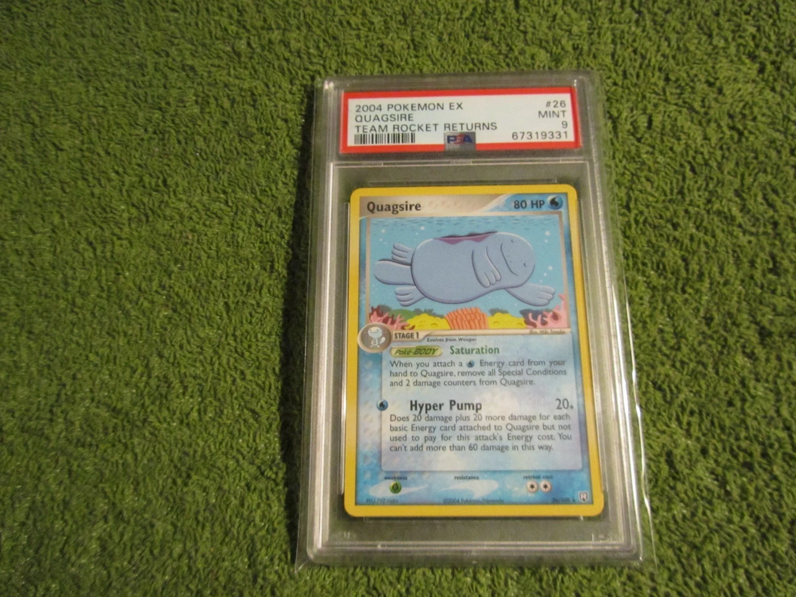PSA 9 Team Rocket Returns EX NON Holo Quagsire 26/109 in MINT Condition