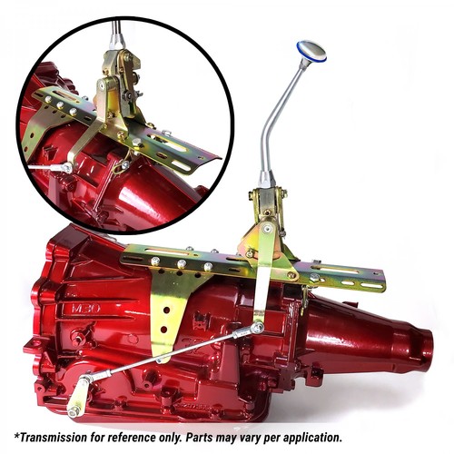 Deluxe Side Shift Transmission Shifter Kit w/ 10" Chrome Arm for Chrysler 518  - Afbeelding 18 van 18