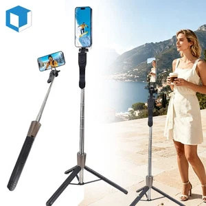 Portatif 67in Trépied de téléphone magnétique & Selfie Stick extensible avec télécommande Bluetooth
