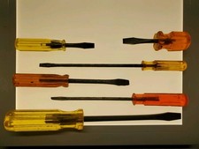 6 Vintage Red, Orange and Yellow Translucent ...