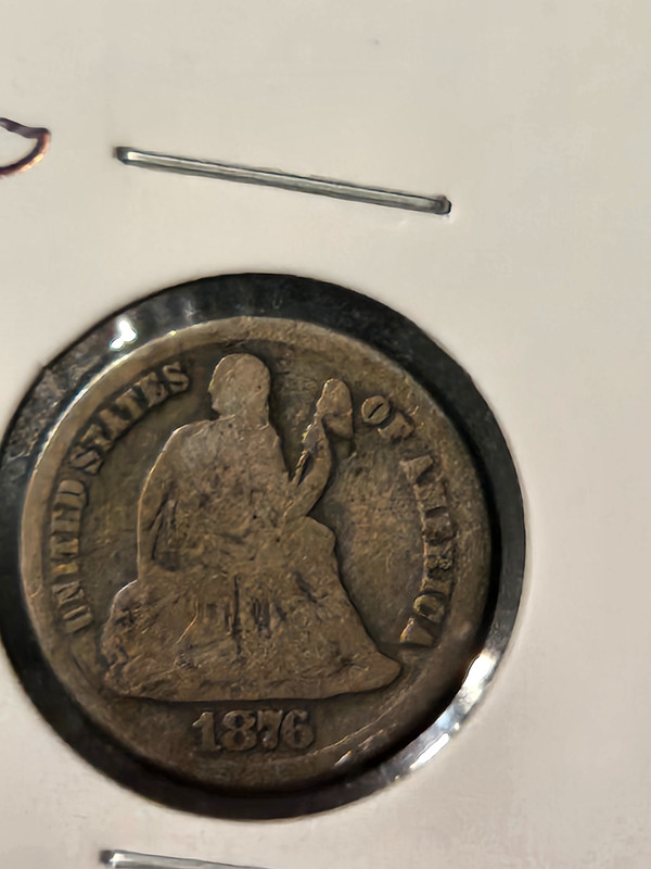 1876-CC SEATED LIBERTY DIME