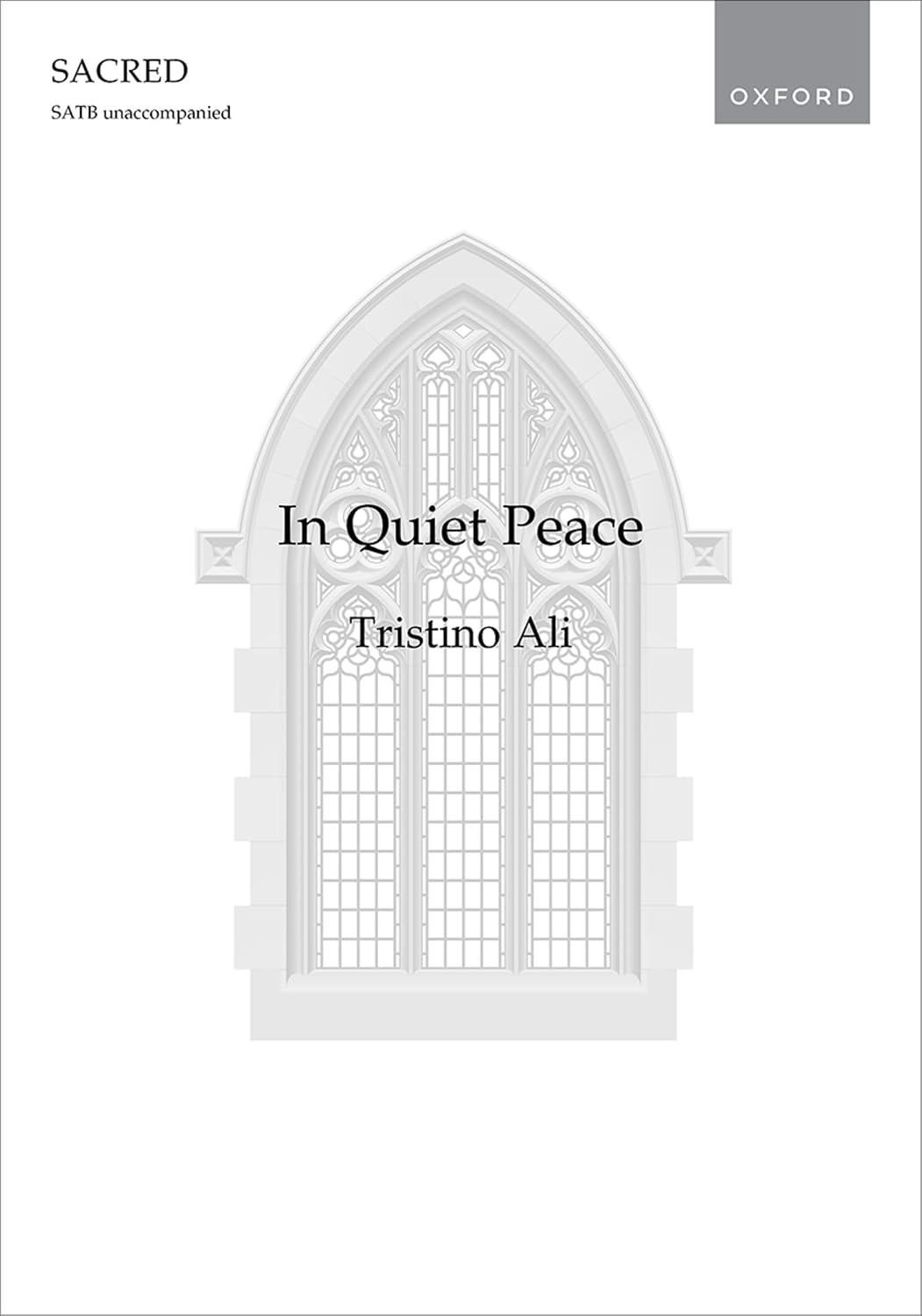 In Quiet Peace Vocal score SATB unaccompanied Ali, Tristino Paperback Secul