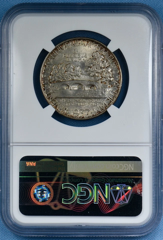 1937 Antietam Commemorative 50c NGC MS 66 w/CAC - Lovely & Frosty Patina - Image 2 of 4