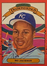 MULTI ERROR #1 Bo Jackson 1990 Donruss Diamond Kings RARE possibly 1/1 MISPRINT