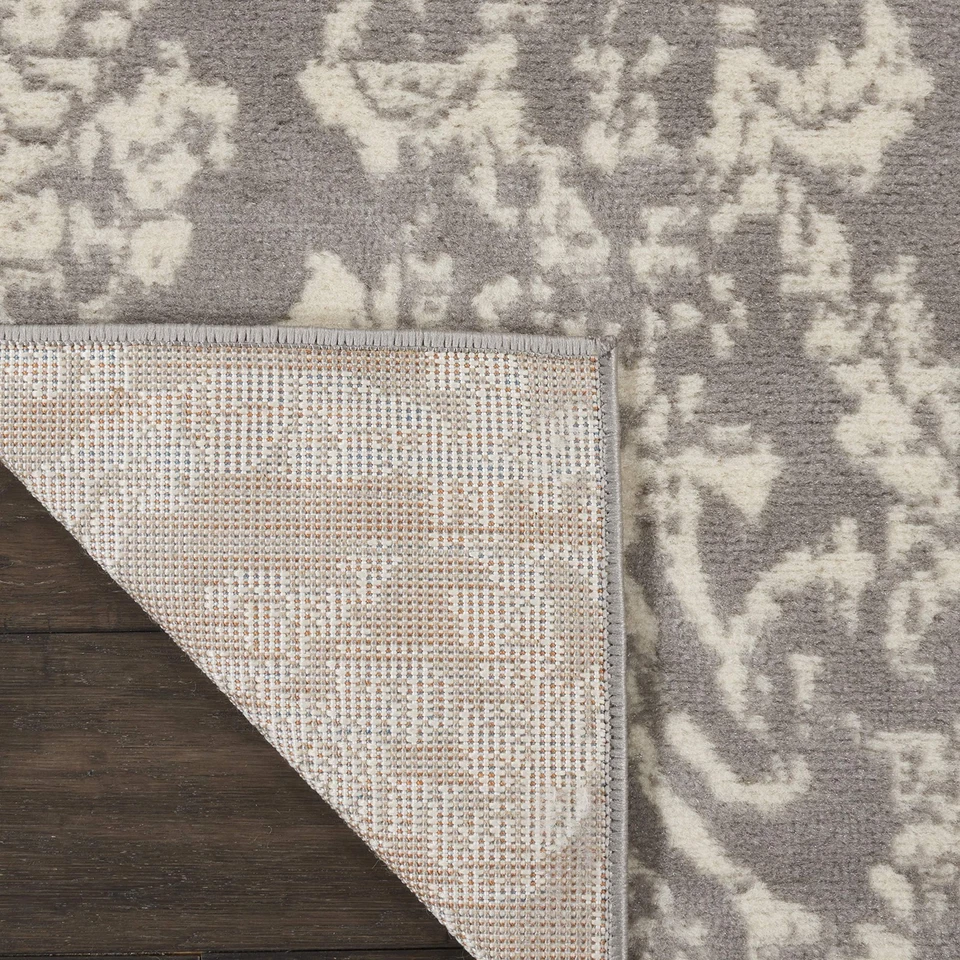 Jubilant Damask Grey 3' x 5' Area -Rug, Easy -Cleaning, Non Shedding, Bed Roo... - Image 4 of 4