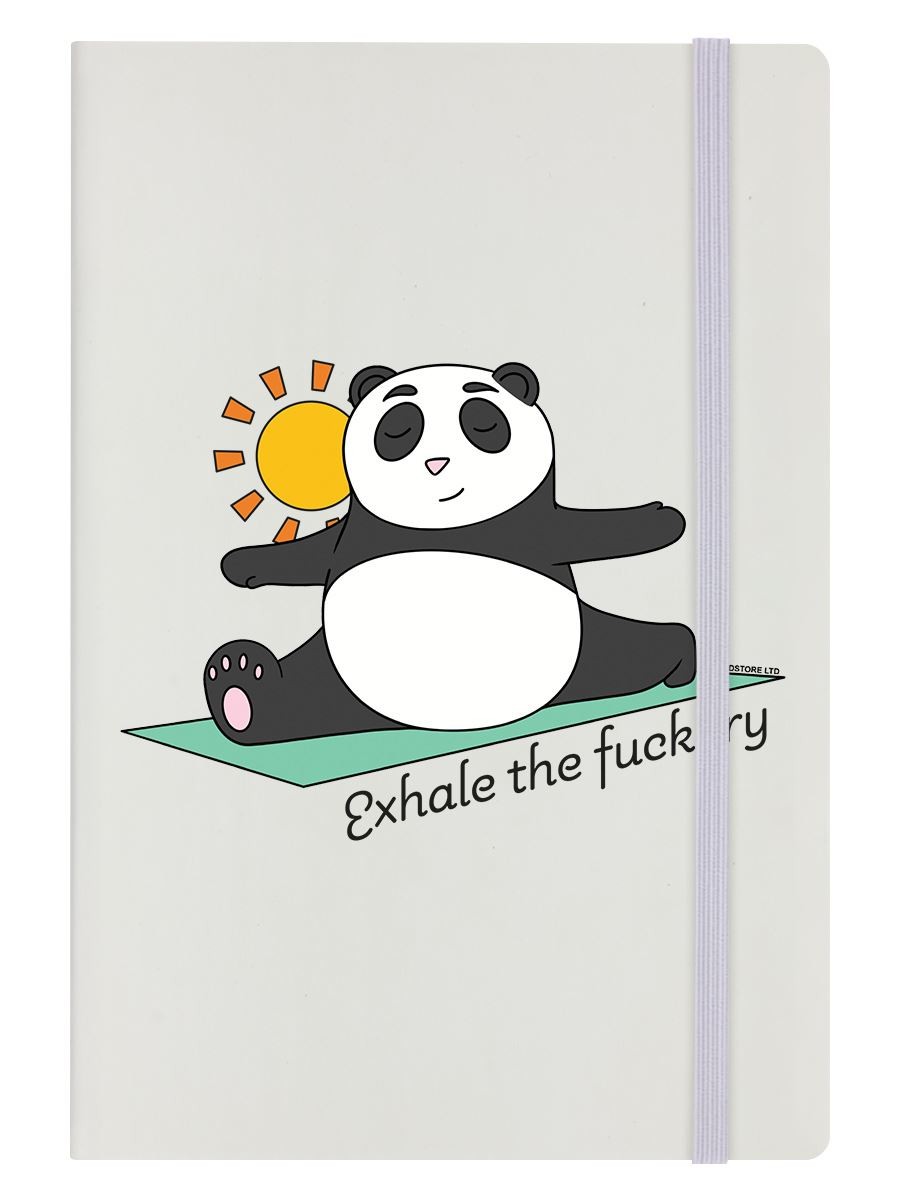 Yoga Panda Exhale The F*ckery Cream A5 Hard Cover Notebook