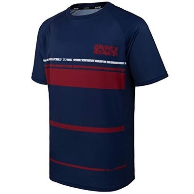 IXS Herren T-Shirt Trikot Fahrradtrikot Scul BC, Radport, Shirt, Blau-Rot, S