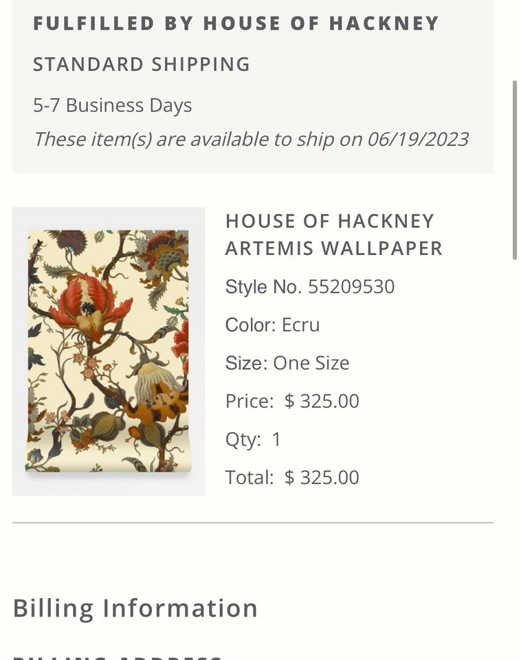 Anthropologie Brand New Wallpaper House of Hackney Artemis - Image 2 of 4