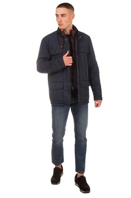 JACKE JACKE LUCA D'ALTIERI BLAU - XL / 50 WIND JACKET BLUE & BROWN TECHNIC