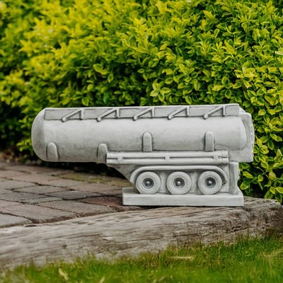 Pflanzgefäß LKW-Anhänger mit Tank, Steinguss, 64 x 18 x 29 cm, 4,5 Liter, frosts