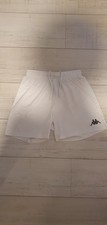 Kappa short de football blanc athlétique 12 ans taille élastique à cordon logo