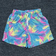 Chubbies Shorts Mens Small Multicolor Tropical Palm Swim Trunks Lined 5.5 Inseam