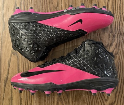 Size 16 Nike Zoom Code Elite 3/4 TD Football Cleats Pink/Black - SAMPLE