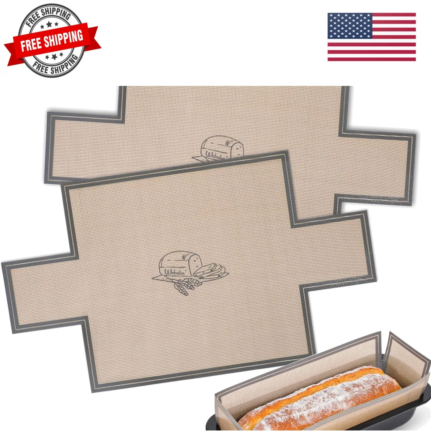Large Silicone Loaf Pan Liner for 13" x 5" Long Baking Bread, Reusable, Nonst...
Opens in a new wind