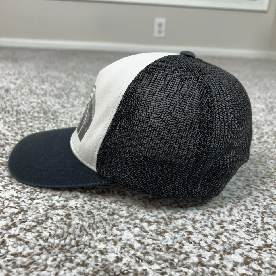 North Face Hat Cap Snap Back One Size Black White Mesh Trucker Outdoor Mens Gorp - Image 2 of 4