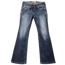 Ariat Jeans Womens 30 Blue Bootcut Slim Embroidered Mid Rise 30x30 Denim
