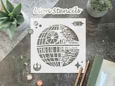 Death Star Stencil Template - Reusable Darth Vader Design by StencilAir