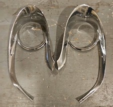 1959 Lincoln Continental Premeir Right Left Headlight Bezels