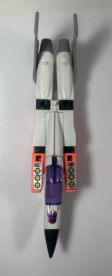 Boneco de ação vintage 1992 Transformers G2 STARSCREAM incompleto Decepticon Jet - Imagem 3 de 4