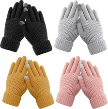 Womens Winter Gloves - Warm Soft Touchscreen Winter Gloves for Women, Elastic Cu