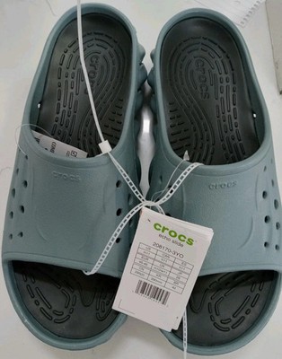 Crocs Echo Slide Storm Blue/ Black NEW Men's US 11 EUR 45-46 RARE & SOLD OUT!
