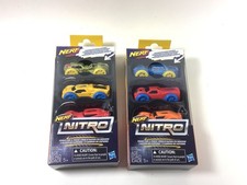 Nerf Nitro Foam Cars 2 3-Pack - Brand New Sealed In Box