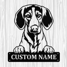 Personalized Treeing Walker Coonhound Metal Sign, Dog Owner Wall Art, Memorial G