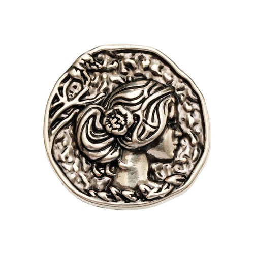 5pcs Vintage Woman Embossed Metal Buttons Stylish Decorative for Sewing Crafts - Picture 5 of 5