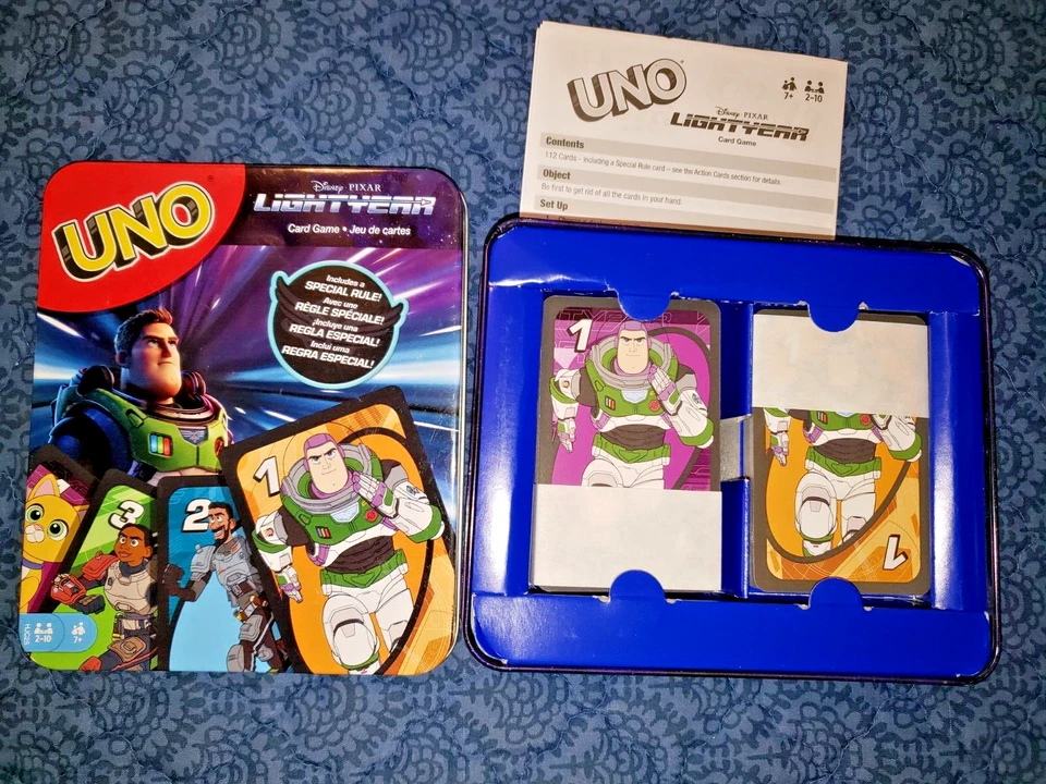 Disney Pixar UNO Mattel "Lightyear" The Movie UNO Edition Collectible Tin - New - Image 3 of 3