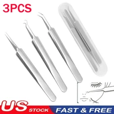 3pcs Pimple Popper Tool Set,Blackhead Remover Tools Tweezers Kit for Facial Nose