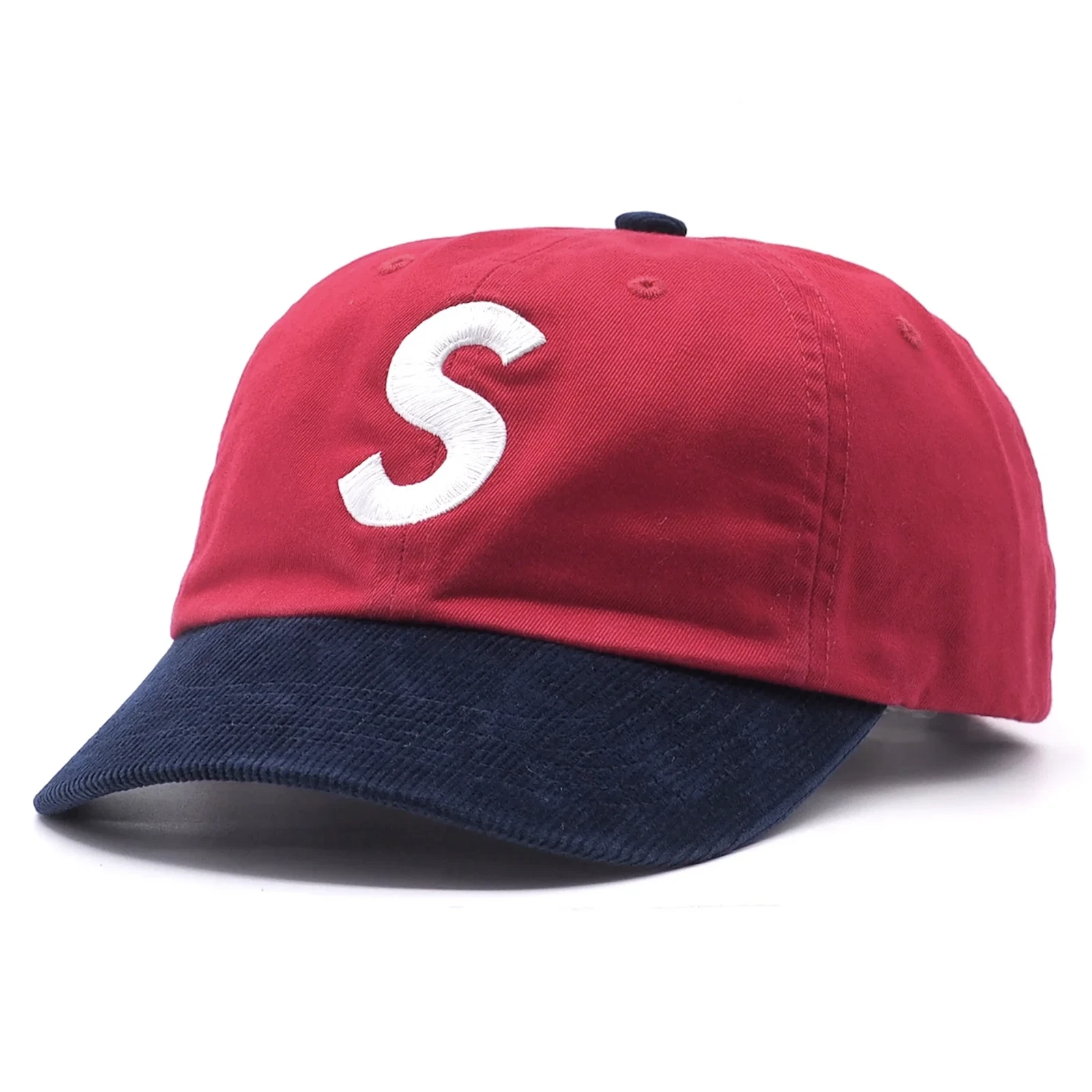 Casquette Supreme SS24 S Logo 2 tons 6 panneaux rouge