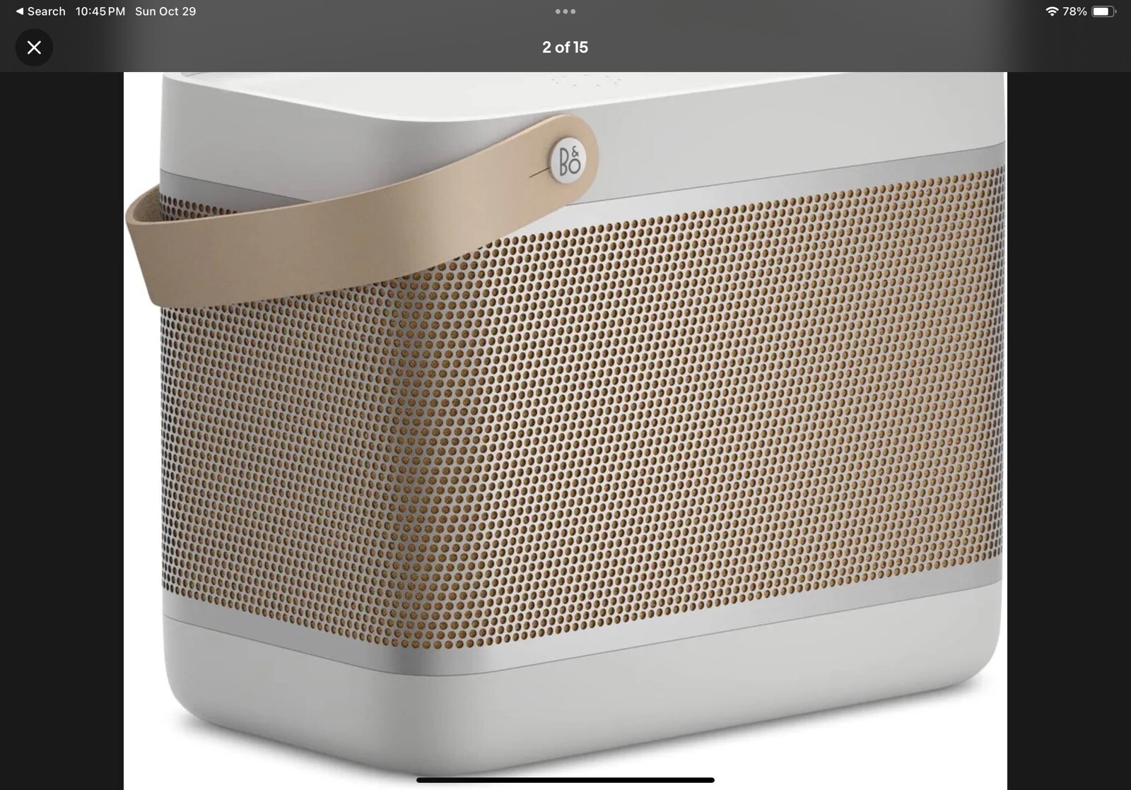 Bang & Olufsen Beolit 20 30W Portable Bluetooth Speaker Grey Mist new