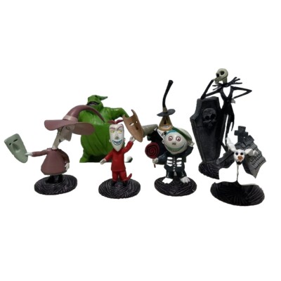 Lot of 7 The Nightmare Before Christmas Figure Cake Topper Set Jack Oogie Zero