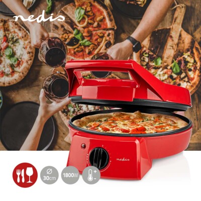 Pizzaofen und Grill 30 cm Einstellbare Temperaturregelung 1800W