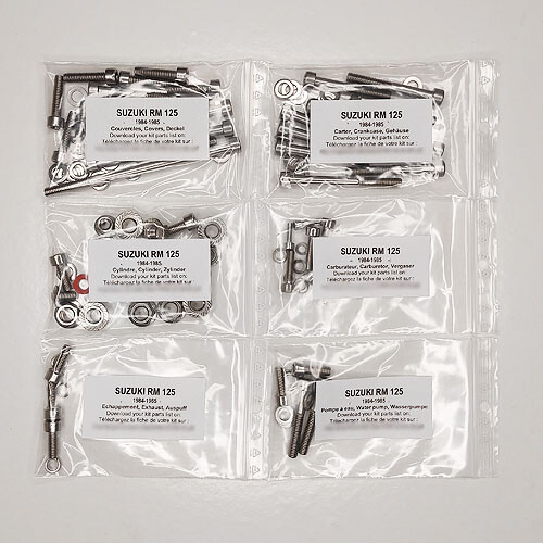 SUZUKI RM 125 1984 1985 full engine stainless allen screw kit RM125 - Picture 1 of 1