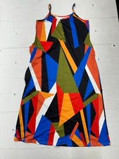 Shein Multicolor Geometric Print Tank Dress Womens Size 1XL