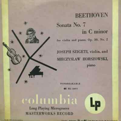 Beethoven Sonata No. 7 In C Minor For Violin And Piano, Op. 30, No. 2 MONO