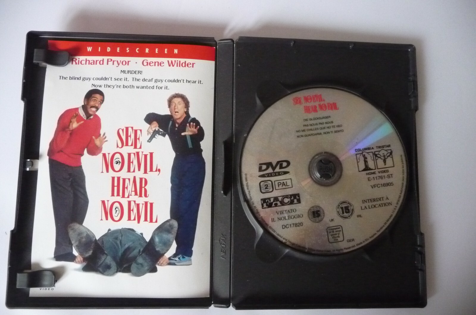 See No Evil, Hear No Evil 1989 Comedy Richard Pryor, Gene Wilder (DVD