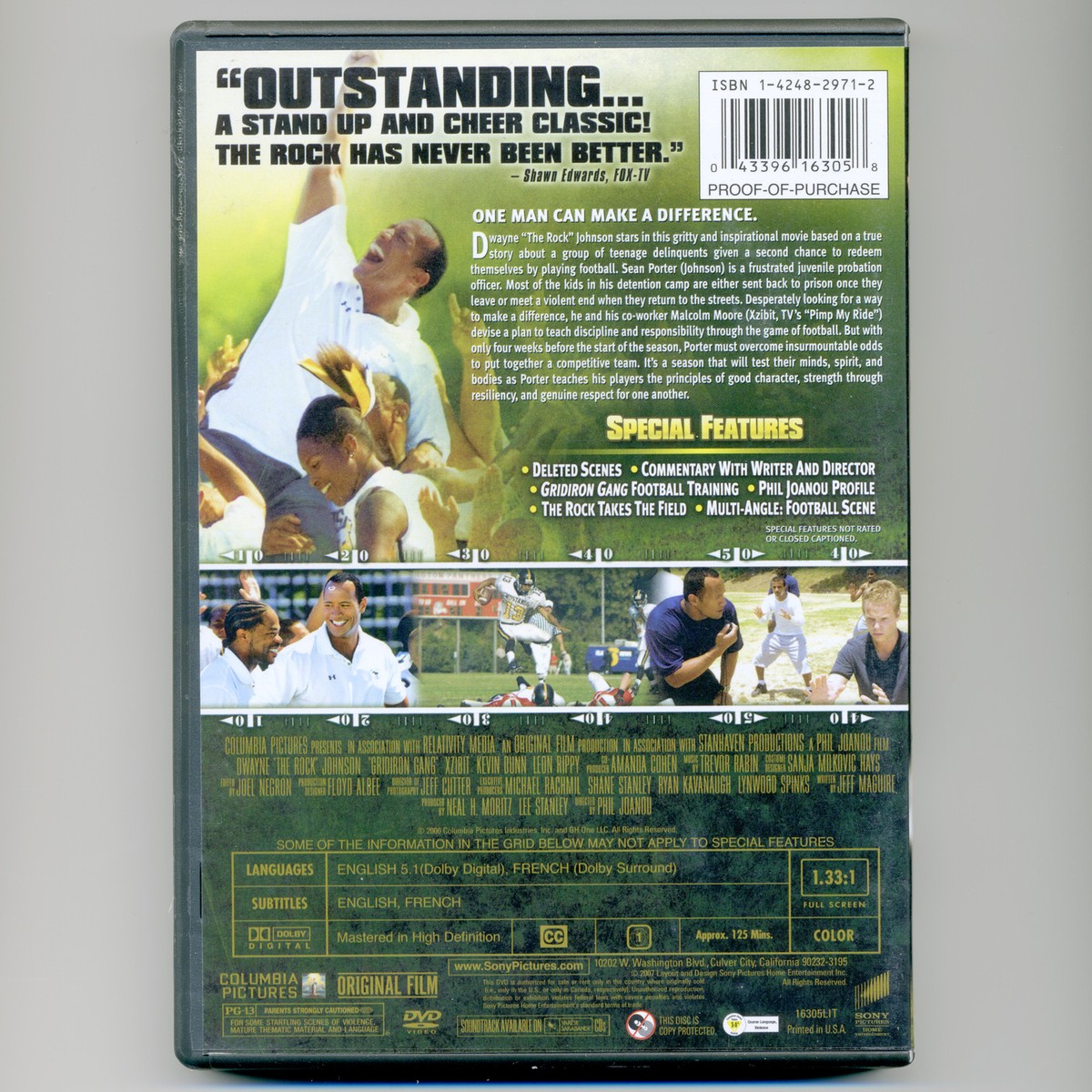 Willie Weathers Camp Kilpatrick Mustangs Football Gridiron Gang Blu Ray  Tous Les DVD à La Fnac
