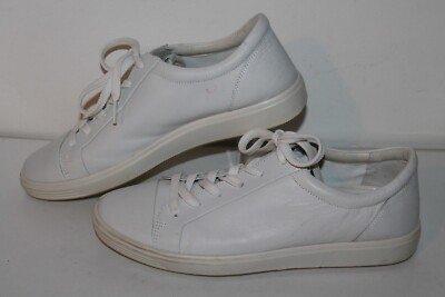 ECCO Soft 7  Casual Sneakers, White,47030301007,  LEA, Womens 9, EUR 40