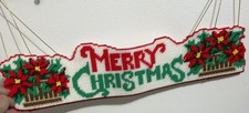 VTG MERRY CHRISTMAS Needlepoint Christmas Holiday