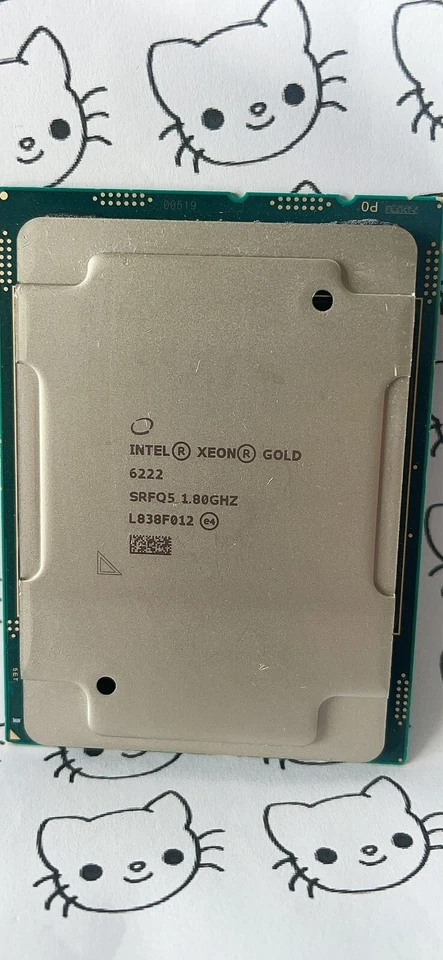 Intel xeon gold 6222 20-core 1.8G server processor   CPU LGA3647 Like 6222V - Image 3 of 3