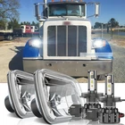 5x7 7x6 LED Headlights HI-Lo Beam Fit Peterbilt 365 367 2008 2009-2017 Truck