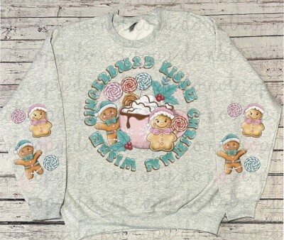 Gingerbread Kisses Christmas Wishes - Sweatshirt Crewneck (Unisex)