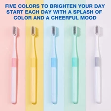 10pcs Ultra-Soft Toothbrush Set– Slim Head, Dual-Layer Bristles, Silicone Handle