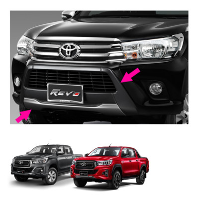 TOYOTA (トヨタ) 純正部品 BUMPER GUARD Genuine Front Bumper Guard Grey Silver For Toyota Hilux Revo 4