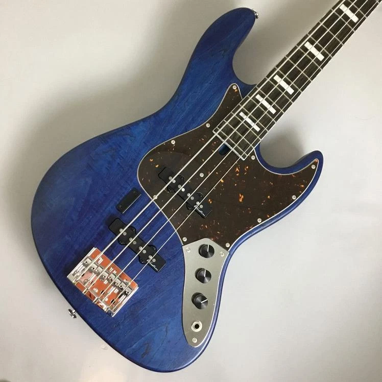 Electric Bass Guitar Bacchus WOODLINE417 Soft case Blue 4 String