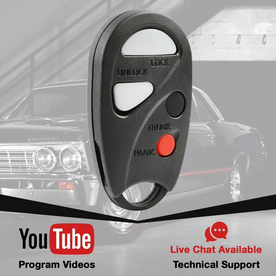 2 Key Fob Remote for 2000 2001 2002 2003 2004 Nissan Sentra Maxima NHVBU427 - Image 3 of 4